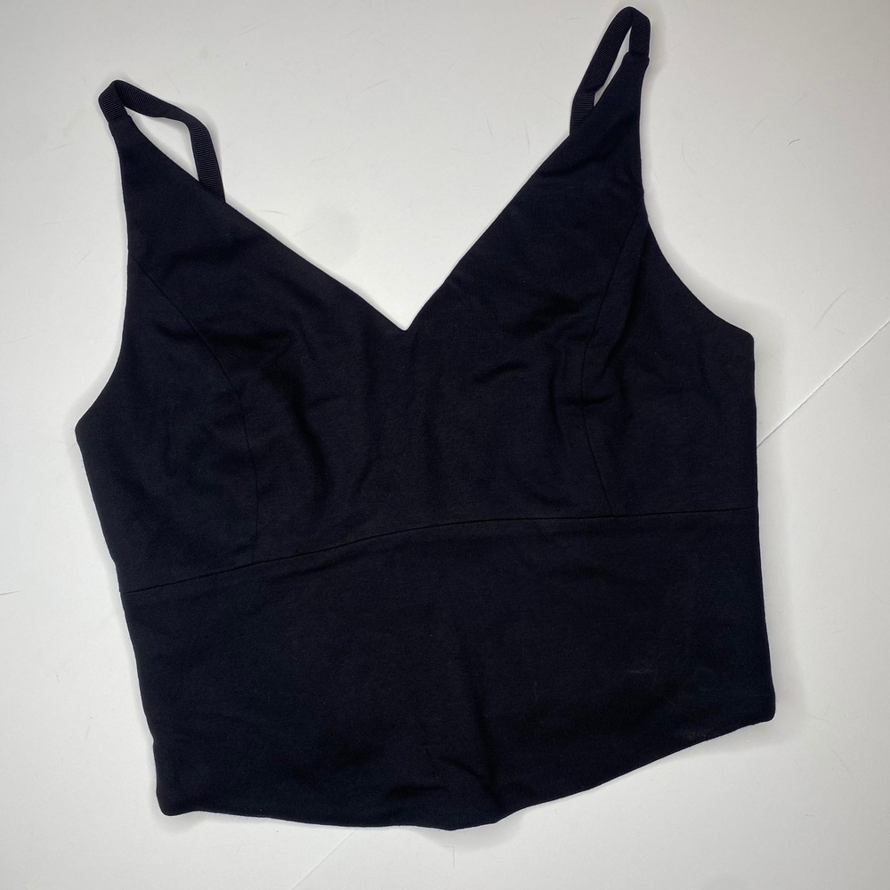 cabi‎ Black V Neck Spaghetti Strap Cropped Bralette Top Size S Style 5332
